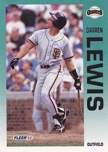 #639 Darren Lewis - San Francisco Giants - 1992 Fleer Baseball