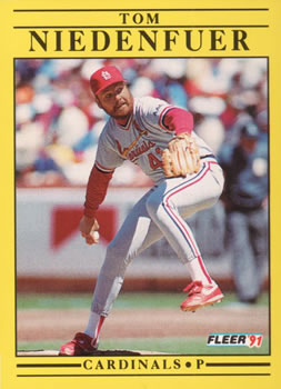 #639 Tom Niedenfuer - St. Louis Cardinals - 1991 Fleer Baseball