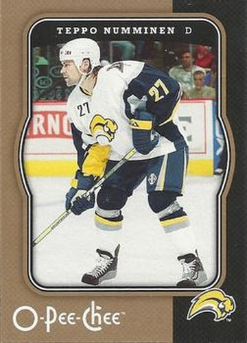 #63 Teppo Numminen - Buffalo Sabres - 2007-08 O-Pee-Chee Hockey