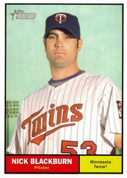 #63 Nick Blackburn - Minnesota Twins - 2010 Topps Heritage Baseball