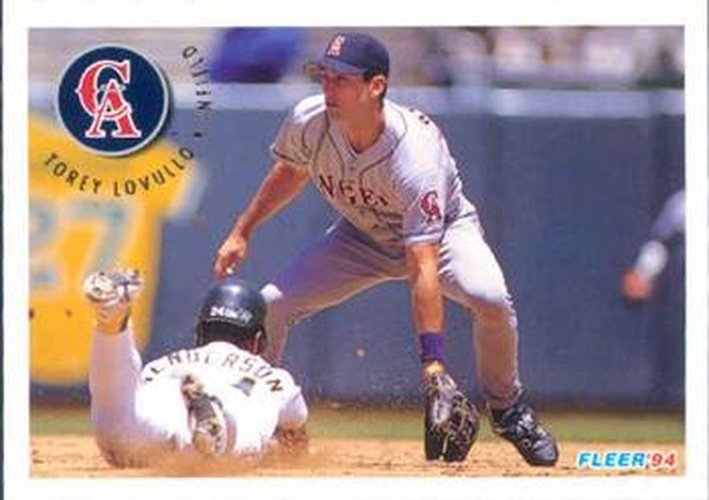 #63 Torey Lovullo - California Angels - 1994 Fleer Baseball