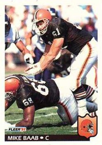 #63 Mike Baab - Cleveland Browns - 1992 Fleer Football