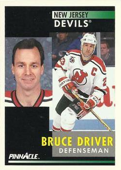 #63 Bruce Driver - New Jersey Devils - 1991-92 Pinnacle Hockey