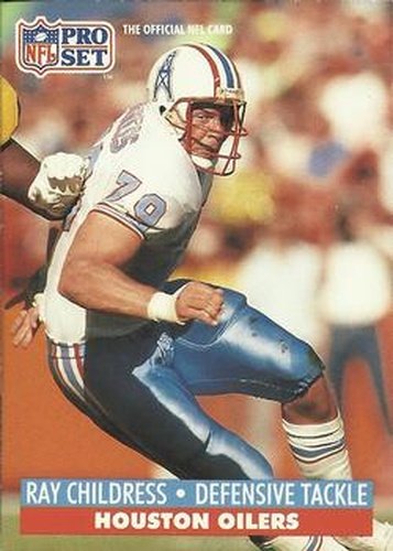 #163 Ray Childress - Houston Oilers - 1991 Pro Set Football