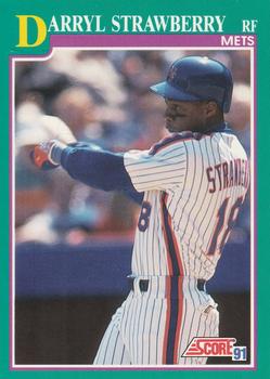 #640 Darryl Strawberry - New York Mets - 1991 Score Baseball