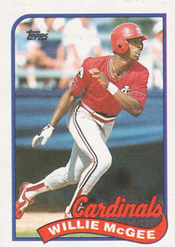 #640 Willie McGee - St. Louis Cardinals - 1989 Topps Baseball