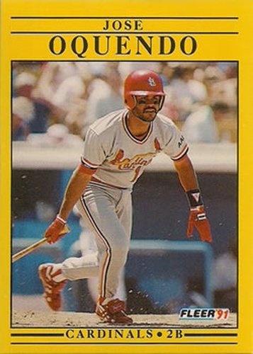 #640 Jose Oquendo - St. Louis Cardinals - 1991 Fleer Baseball
