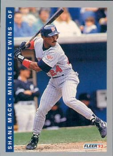 #640 Shane Mack - Minnesota Twins - 1993 Fleer Baseball