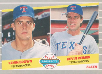 #641 Kevin Brown / Kevin Reimer - Texas Rangers - 1989 Fleer Baseball