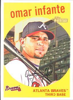 #641 Omar Infante - Atlanta Braves - 2008 Topps Heritage Baseball