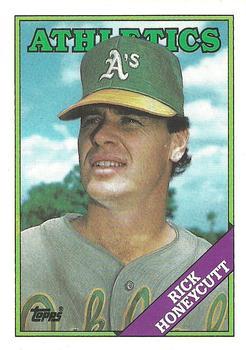 #641 Rick Honeycutt - Oakland Athletics - 1988 Topps Baseball