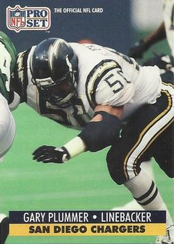 #642 Gary Plummer - San Diego Chargers - 1991 Pro Set Football