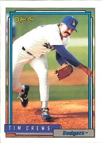 #642 Tim Crews - Los Angeles Dodgers - 1992 O-Pee-Chee Baseball
