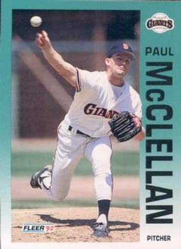 #642 Paul McClellan - San Francisco Giants - 1992 Fleer Baseball