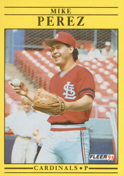 #643 Mike Perez - St. Louis Cardinals - 1991 Fleer Baseball