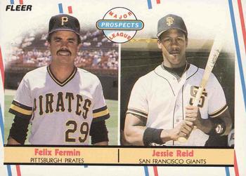 #643 Felix Fermin / Jessie Reid - Pittsburgh Pirates / San Francisco Giants - 1988 Fleer Baseball