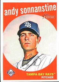 #644 Andy Sonnanstine - Tampa Bay Rays - 2008 Topps Heritage Baseball