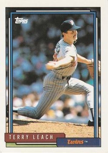#644 Terry Leach - Minnesota Twins - 1992 Topps Baseball