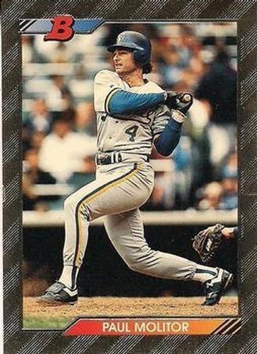 #645 Paul Molitor - Milwaukee Brewers - 1992 Bowman Baseball