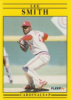 #645 Lee Smith - St. Louis Cardinals - 1991 Fleer Baseball