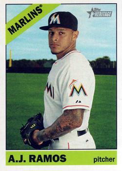 #646 A.J. Ramos - Miami Marlins - 2015 Topps Heritage Baseball