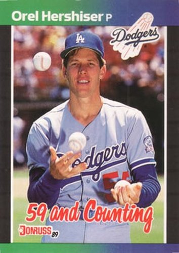 #648 59 and Counting Orel Hershiser - Los Angeles Dodgers - 1989 Donruss Baseball