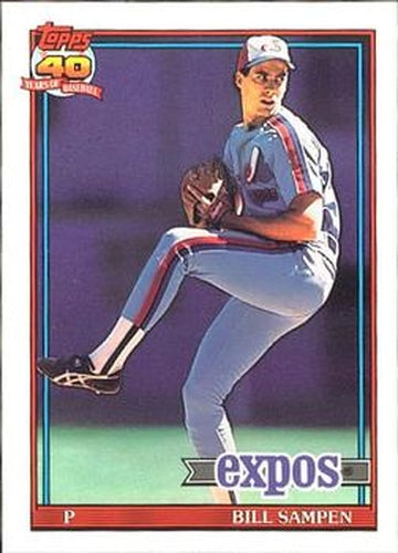 #649 Bill Sampen - Montreal Expos - 1991 O-Pee-Chee Baseball