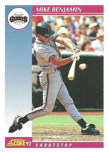 #649 Mike Benjamin - San Francisco Giants - 1992 Score Baseball