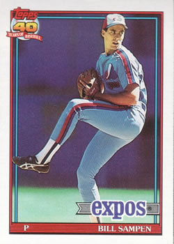 #649 Bill Sampen - Montreal Expos - 1991 Topps Baseball