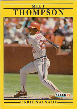 #649 Milt Thompson - St. Louis Cardinals - 1991 Fleer Baseball