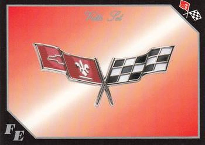 #64 Corvette Flag Emblem #11 of 16 - 1991 Collect-A-Card Vette Set