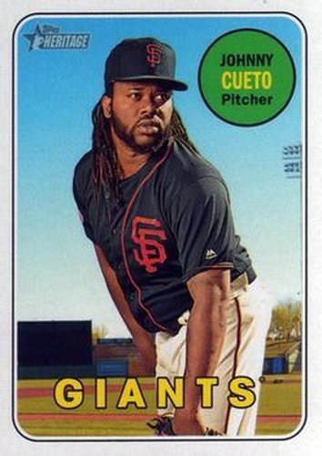 #64 Johnny Cueto - San Francisco Giants - 2018 Topps Heritage Baseball