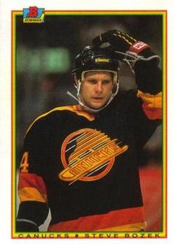 #64 Steve Bozek - Vancouver Canucks - 1990-91 Bowman Hockey