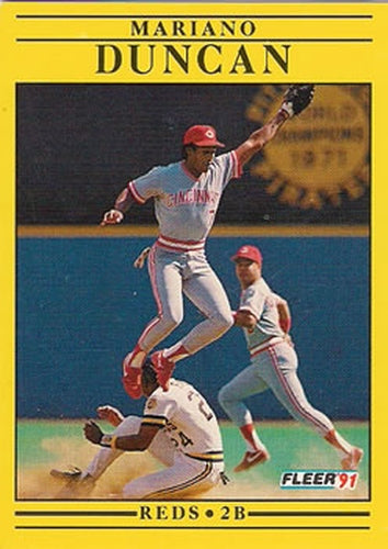#64 Mariano Duncan - Cincinnati Reds - 1991 Fleer Baseball