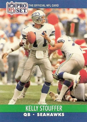 #650 Kelly Stouffer - Seattle Seahawks - 1990 Pro Set Football