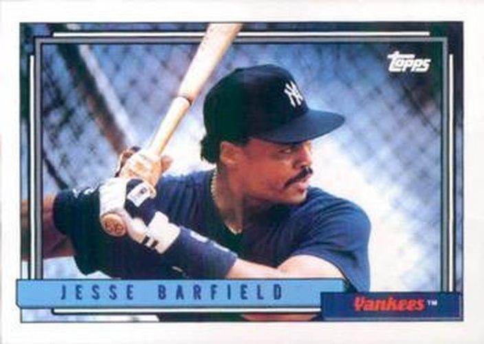 #650 Jesse Barfield - New York Yankees - 1992 Topps Baseball