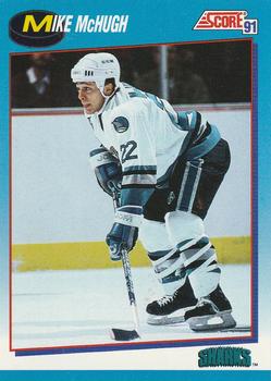 #651 Mike McHugh - San Jose Sharks - 1991-92 Score Canadian Bilingual Hockey