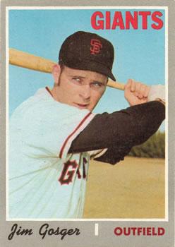 #651 Jim Gosger - San Francisco Giants - 1970 Topps Baseball