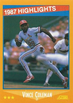 #652 Vince Coleman - St. Louis Cardinals - 1988 Score Baseball