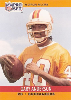 #652 Gary Anderson - Tampa Bay Buccaneers - 1990 Pro Set Football
