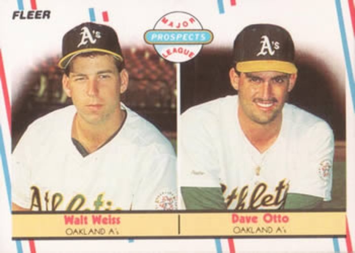 #652 Walt Weiss / Dave Otto - Oakland Athletics - 1988 Fleer Baseball