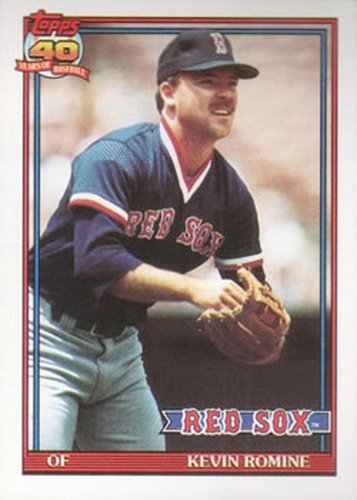 #652 Kevin Romine - Boston Red Sox - 1991 Topps Baseball