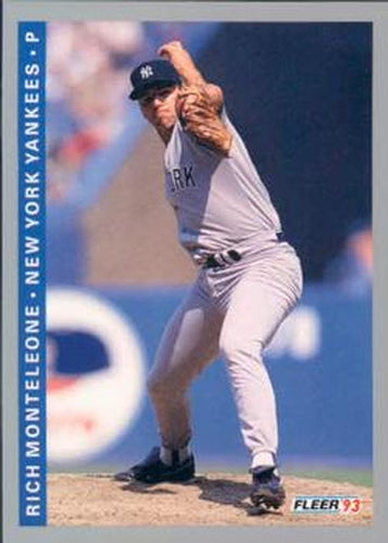 #653 Rich Monteleone - New York Yankees - 1993 Fleer Baseball