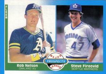 #653 Rob Nelson / Steve Fireovid - Oakland Athletics / Seattle Mariners - 1987 Fleer Baseball