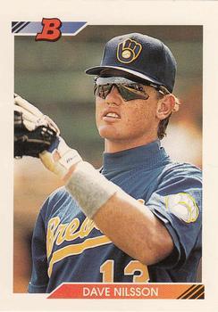 #653 Dave Nilsson - Milwaukee Brewers - 1992 Bowman Baseball