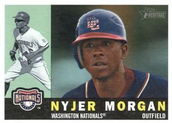 #653 Nyjer Morgan - Washington Nationals - 2009 Topps Heritage Baseball