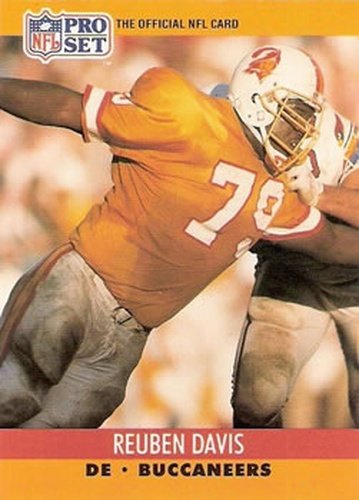 #653 Reuben Davis - Tampa Bay Buccaneers - 1990 Pro Set Football