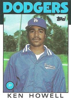 #654 Ken Howell - Los Angeles Dodgers - 1986 Topps Baseball