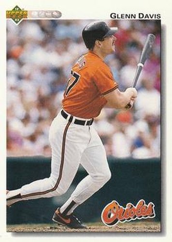 #654 Glenn Davis - Baltimore Orioles - 1992 Upper Deck Baseball
