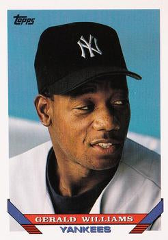 #654 Gerald Williams - New York Yankees - 1993 Topps Baseball